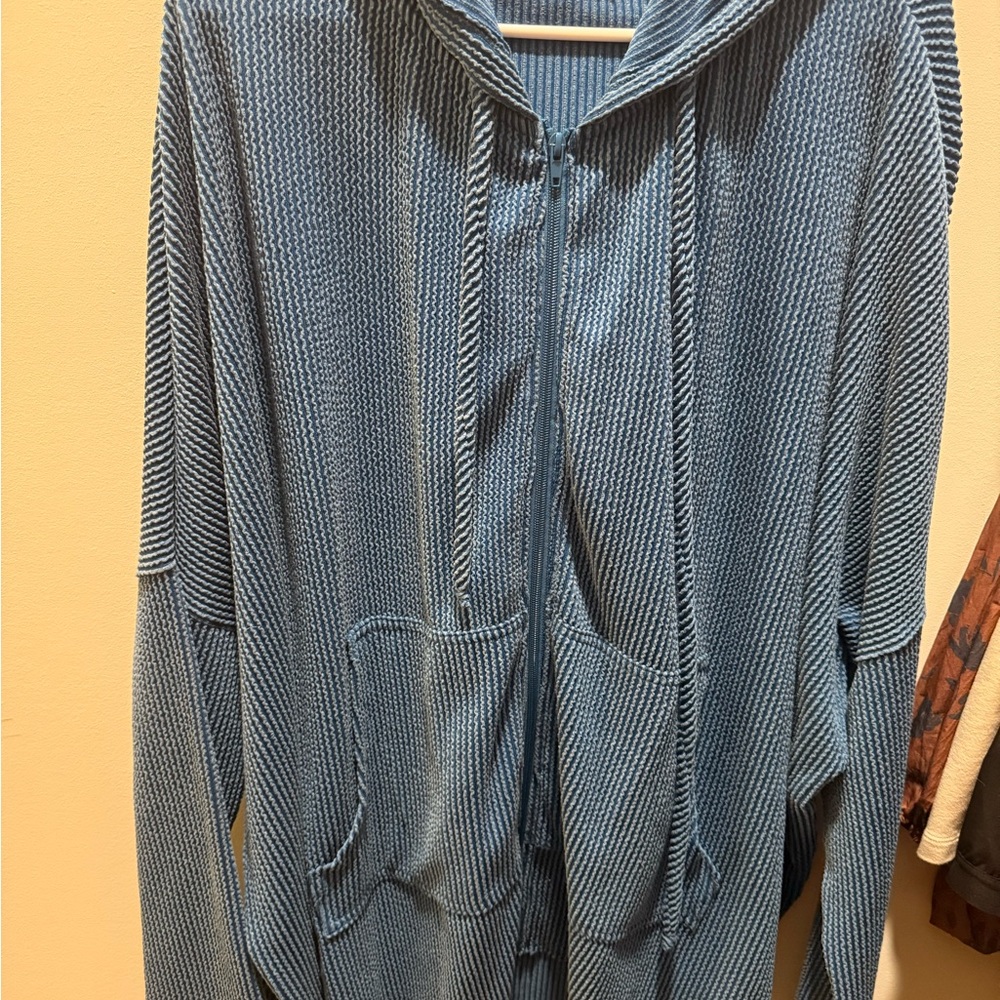 Women's Blue Hooded Jacket